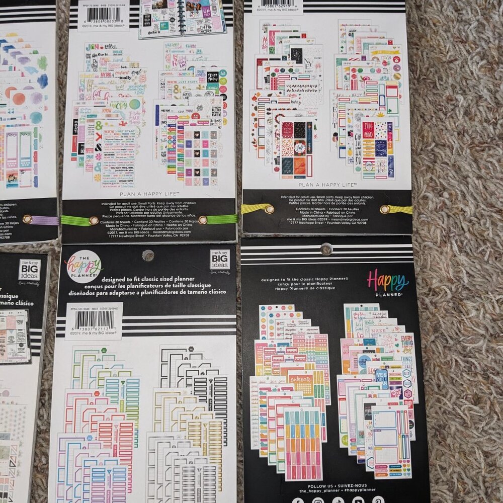 The Happy Planner Sticker Books - Set of 9 (New & Used) - Picture 10 of 11